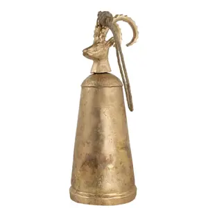 Produkt Zlatý kovový zvonek Kozoroh 35cm - 13,5*13,5*35cm Mars & More
