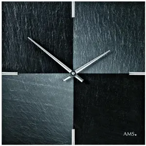 Produkt AMS 9520 designové nástěnné břidlicové hodiny, 30 x 30 cm