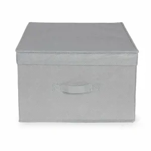 Compactor Skládací úložný kartonový box Wos, 40 x 50 x 25 cm, šedá