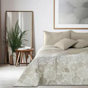 DecoKing Přehoz na postel Alhambra béžová, 170 x 235 cm