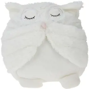 Dveřní zarážka Sleepy owl bílá, 15 x 20 cm
