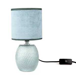 Produkt Keramická stolní lampa Luna, modrá, 13 x 26,5 x 13 cm
