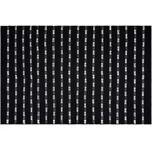 Koberec prošívaná černá, 120 x 180 cm