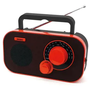 Přenosné rádio Bravo B-5184 ČERVENO ČERNÁ