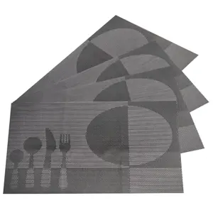 Produkt Prostírání Food tm. šedá, 30 x 45 cm, sada 4 ks