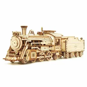 Produkt RoboTime dřevěné 3D puzzle Parní lokomotiva
