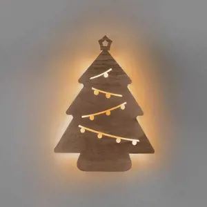 Produkt Solight LED nástěnná dekorace vánoční stromek, 24x LED, 2x AA