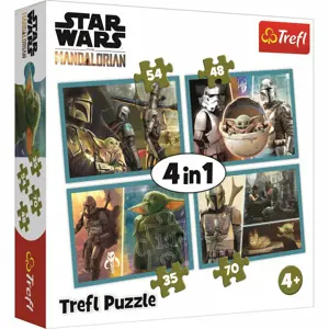 Produkt Trefl Puzzle Mandalorian a jeho svět 4v1 35, 48, 54, 70 dílků