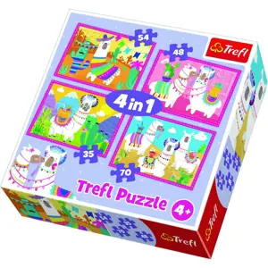 Produkt Trefl Puzzle Veselé lamy 4v1 (35,48,54,70 dílků)