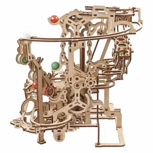 Produkt Ugears 3D dřevěné mechanické puzzle Kuličková dráha řetězová