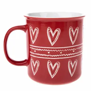 Produkt Vánoční keramický hrnek Christmas heart II červená, 710 ml