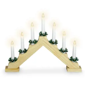 Produkt Vánoční svícen Candle Bridge hnědá, 7 LED