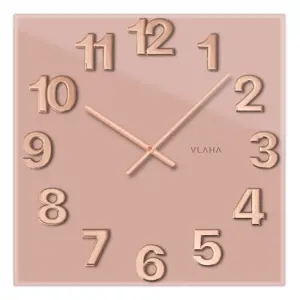 Produkt Vlaha VCT1108 skleněné hodiny 40 x 40 cm, růžová