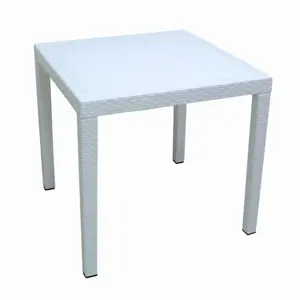 Produkt Zahradní stůl Ratan Lux, 73 x 75,5 x 75,5 cm, bílá