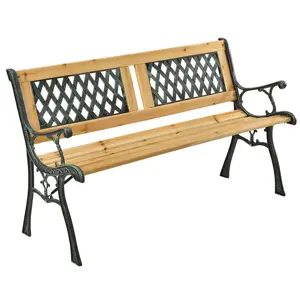Produkt Juskys 2-místná zahradní lavice Sanremo z lakovaného dřeva a kovových částí