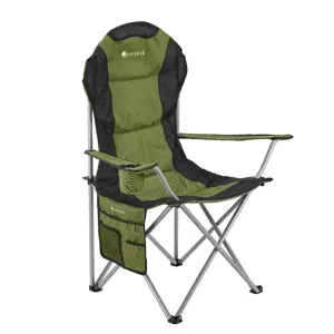 Produkt Juskys Kempingová židle Lido s držákem na láhev a taškou na přenášení - zelená