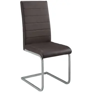Produkt Juskys Konzolová židle  Vegas sada 2 kusů, syntetická kůže, v hnědé barvě