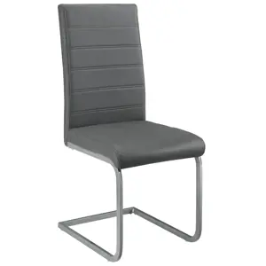 Produkt Juskys Konzolová židle  Vegas sada 2 kusů, syntetická kůže, v šedé barvě