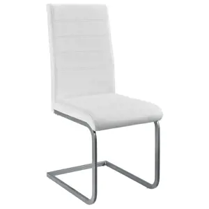 Produkt Juskys Konzolová židle  Vegas sada 4 kusů, syntetická kůže, v bílé barvě