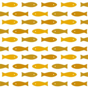 20ks papírových ubrousků s dekorem okrových rybek  - 33*33 cm J-Line by Jolipa