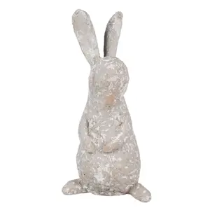 Béžová antik dekorace socha králík - 15*12*31 cm Clayre & Eef