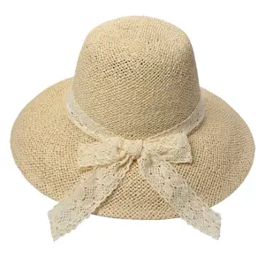 Béžový dámský klobouk s mašlí  Clayre & Eef