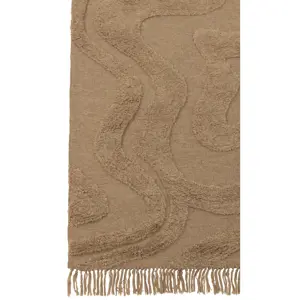 Produkt Béžový koberec se střapci Tufted - 230*160cm J-Line by Jolipa