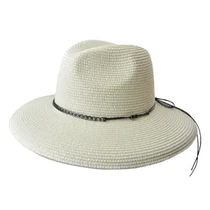 Produkt Béžový sluneční dámský klobouk s mašlí z provázků  Clayre & Eef