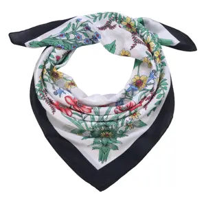 Produkt Bílý šátek s květinami - 70*70 cm Clayre & Eef