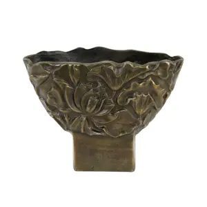 Bronzová antik kovová váza Palesa antique bronze L - 34*13*24 cm Light & Living