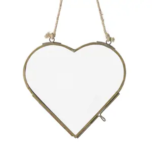 Produkt Bronzový antik závěsný fotorámeček ve tvaru srdce Heart - 15*15*1cm Light & Living