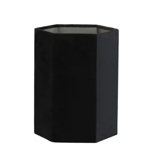 Produkt Černé sametové stínidlo Hexagon black - 20*20*26 cm/ E27 Light & Living