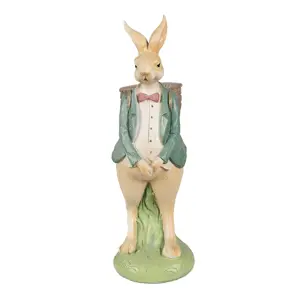Produkt Dekorace králičí kluk v modrém saku s nůší - 11*11*30 cm Clayre & Eef
