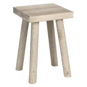 Produkt Dekorační stolička ze světlého dřeva - 18*18*26 cm Clayre & Eef