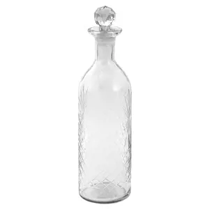 Dekorační transparentní skleněná láhev se zátkou / karafa - Ø 10*36 cm Clayre & Eef