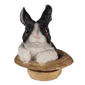 Produkt Dekorativní soška králíka v klobouku - 12*12*14 cm Clayre & Eef