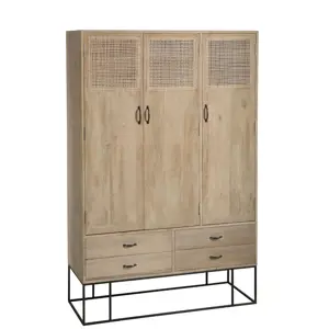 Produkt Dřevěná skříň se dveřmi a šuplíky Woven - 115*45*175cm J-Line by Jolipa