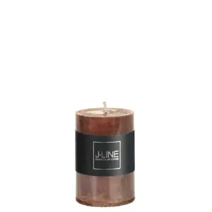 Produkt Hnědá nevonná svíčka S válec - Ø 5*7,5 cm/18H  J-Line by Jolipa