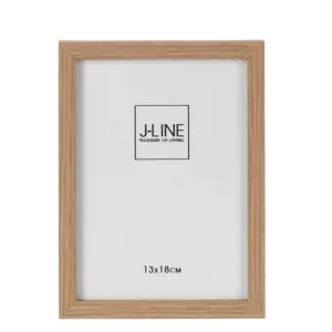 Hnědý dřevěný fotorámeček Ninna M - 15*1,5*20 cm / 13*18 cm J-Line by Jolipa