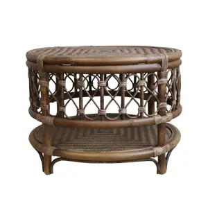 Produkt Hnědý ratanový konferenční stolek Anor Wicker - Ø 58*42cm Chic Antique