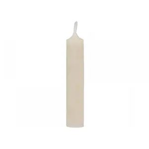 Produkt Krémová úzká krátká svíčka Short dinner pearl  - Ø 2 *11cm / 4.5h Chic Antique
