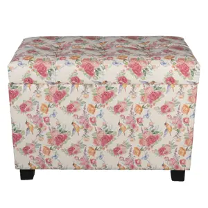 Produkt Květovaná stolička, taburet  Rose - 60*36*43 cm Clayre & Eef
