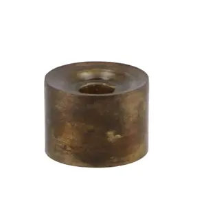 Mosazný antik kovový svícen Debra - Ø 6*5 cm daan kromhout