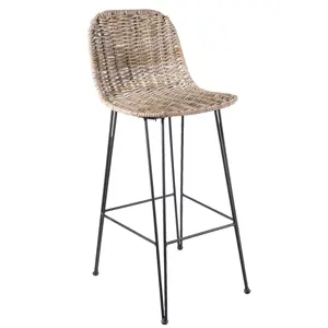 Ratanová barová stolička - 40 * 40 * 93 cm Clayre & Eef