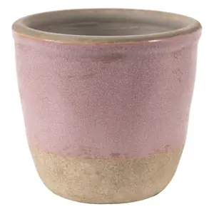 Produkt Růžovo-béžový keramický obal na květináč Pinae XS - Ø 11*10 cm Clayre & Eef