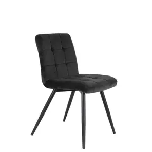 Produkt Sametová tmavě šedá jídelní židle OLIVE - 44*82*50 cm Light & Living