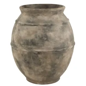 Produkt Šedo-hnědá antik keramická dekorační váza Vintage - Ø 68*80cm J-Line by Jolipa