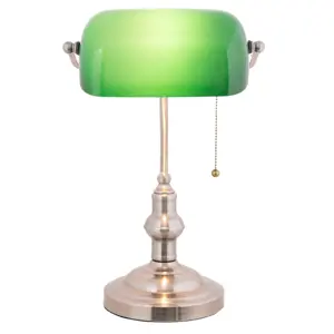 Stolní bankovní lampa GreenBank - 27*17*41 cm E27/60W Clayre & Eef