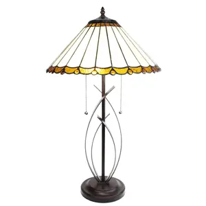 Stolní lampa Tiffany Elegant - 41*69 cm E27/max 2*60W Clayre & Eef
