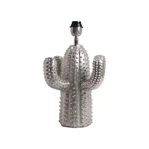 Produkt Stříbrná kovová stolní noha k lampě Cactus  -Ø 24*34 cm/ E27 Colmore by Diga